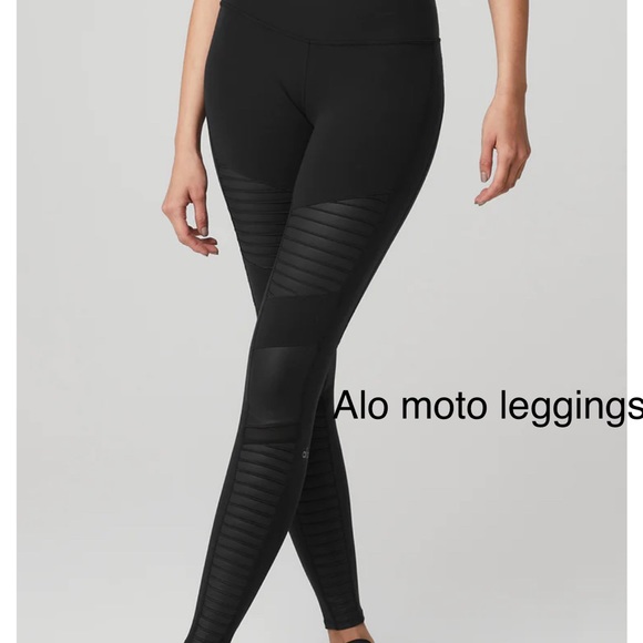 FLASH SALE Alo black moto leggings - Picture 1 of 13